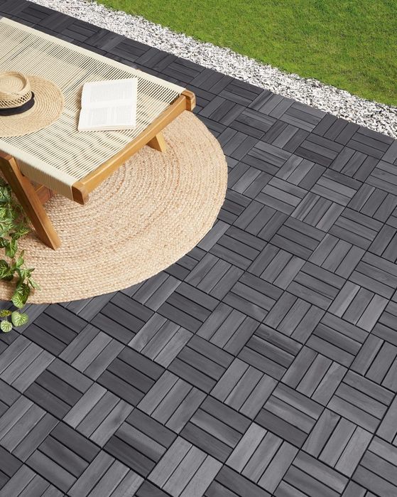 NOU Pardoseala exterioara, lemn salcam, gri