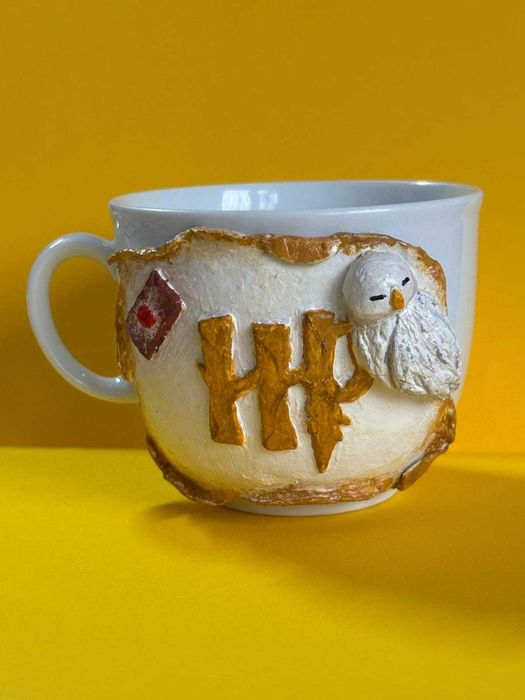 Керамични чаши с ръчна глинена декорация по поръчка