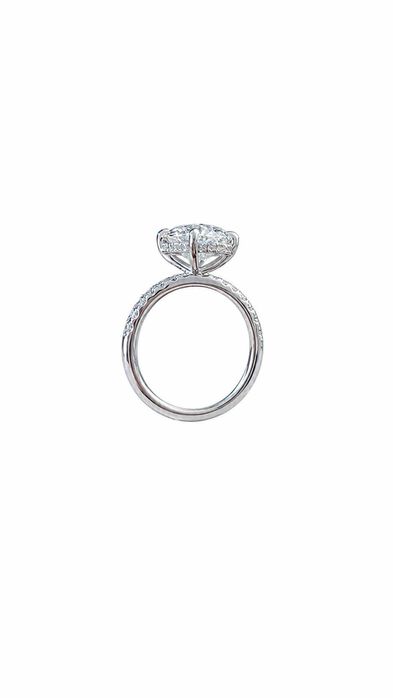НАМАЛЕН! Пръстен с Диамант 3 ct Бяло Злато 14 kt и IGI Сертификат