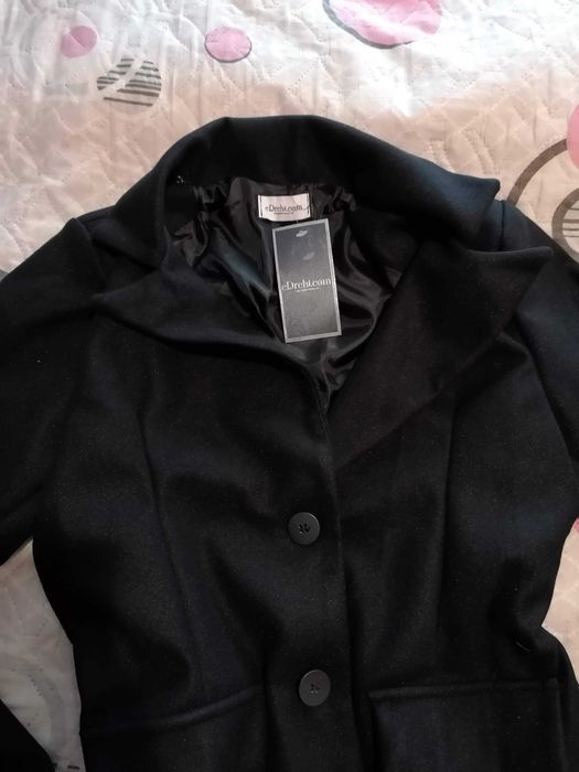 Ново дамско палто черно