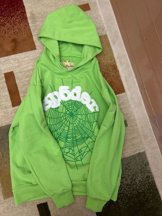 Sp5der hoodie зелено
