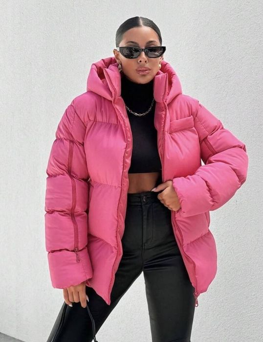 Jachetă Geaca de iarnă modernă Roz XL