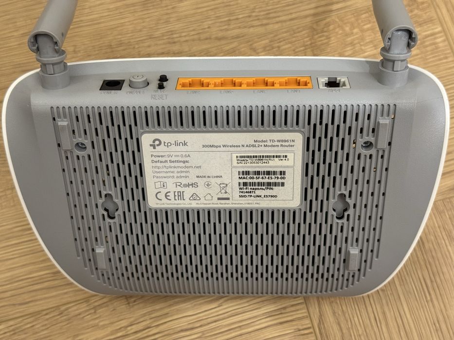 Модем-роутер ADSL2+ (TP-Link TD-W8961N)