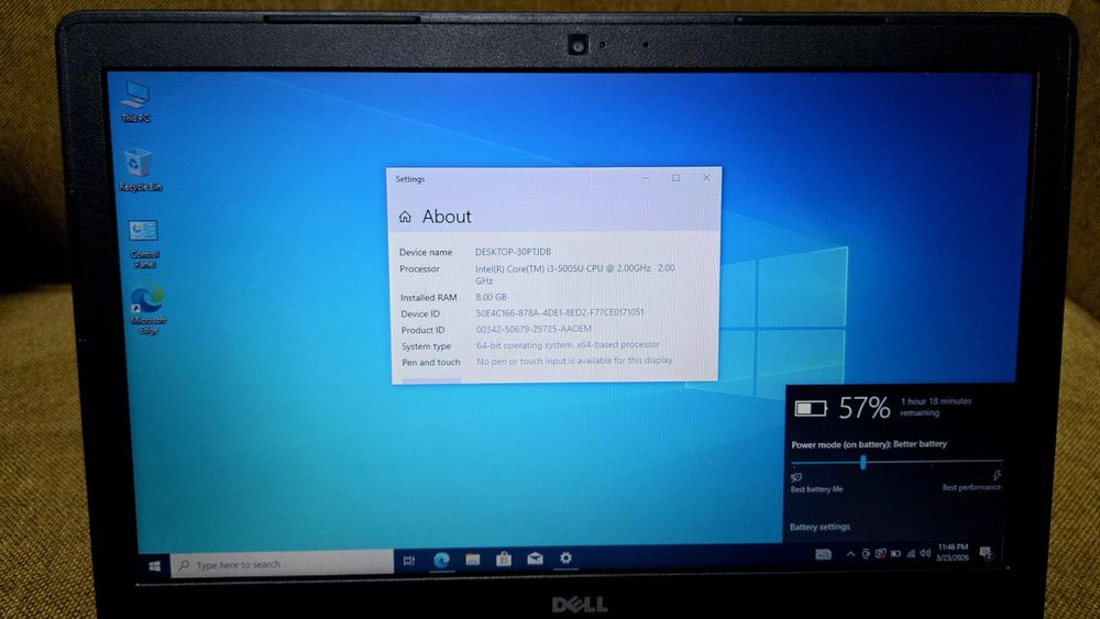 Laptop Dell Latitude 3460 i3, 8GB RAM, SSD, Baterie bună – Windows 10