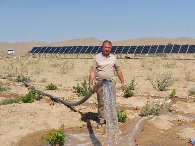 Скважина, сув чиқариш  қуёш стансия ўрнатиш