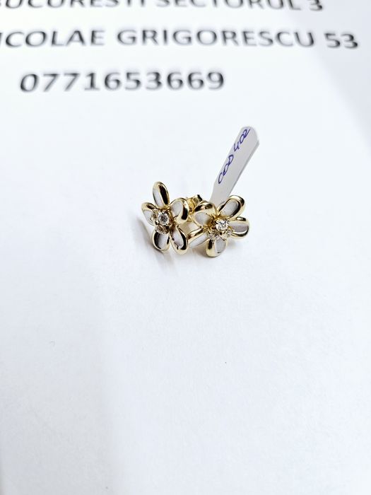 Vand cercei din aur 14 k 2.66 g cod 402