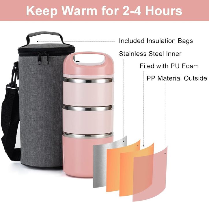 Cutie inox pentru prânz Lille Home stivuibil