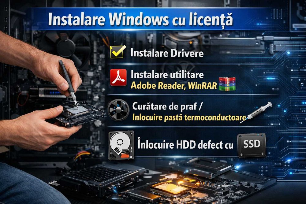 Reformatoare PC/laptop Instalare Windows