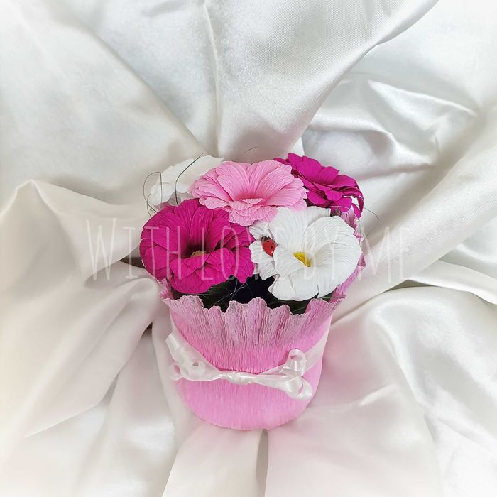 Продавам цветя от креп хартия