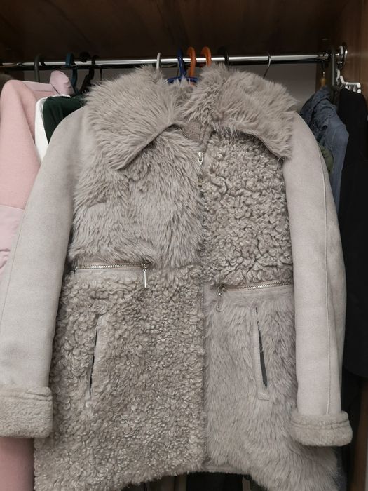 Дубленка цвет серый 44-46