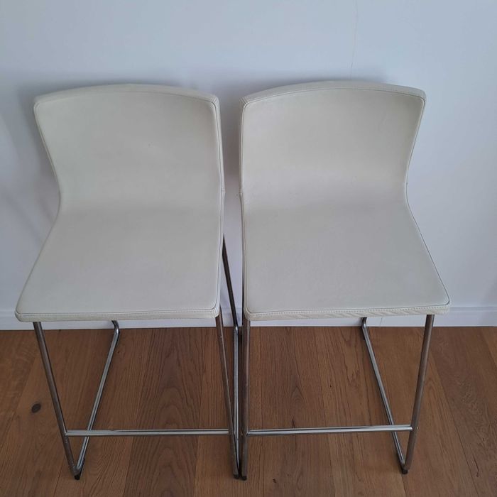 Set scaune bar de piele Ikea