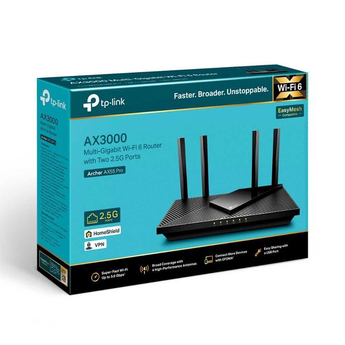 Wi-Fi Роутер Tp-Link Archer AX55 Pro Wi-Fi 6