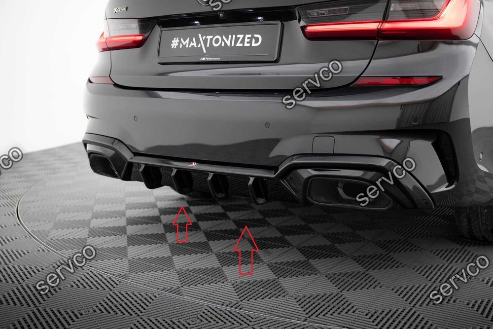 Prelungire difuzor bara spate compatibil cu Bmw Seria 3 M340i G20 G21 2018-2022 v23 - Maxton Design