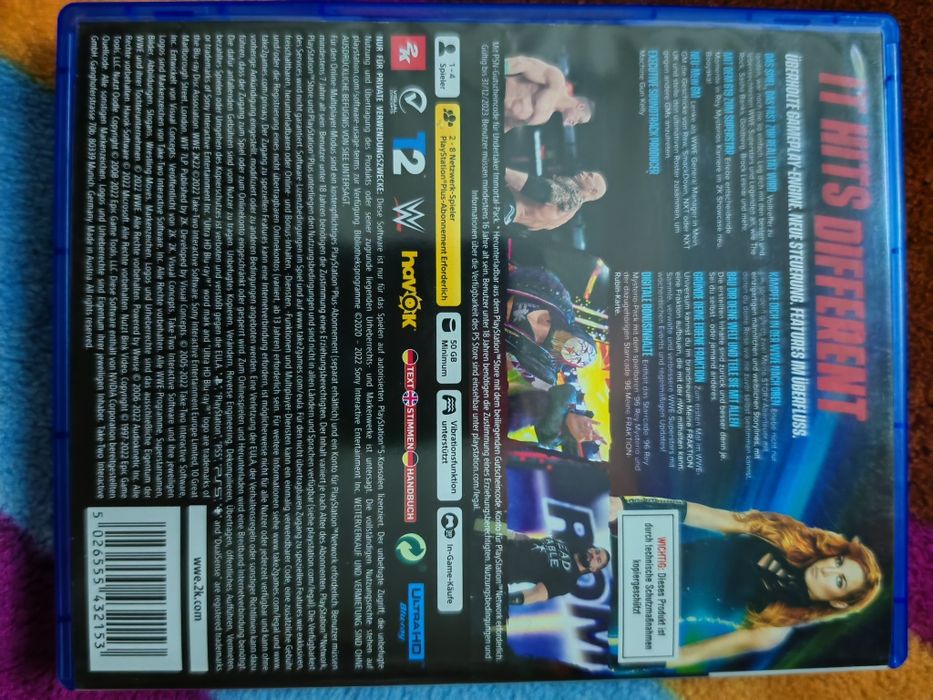W 2k22  resling PlayStation 5 sony