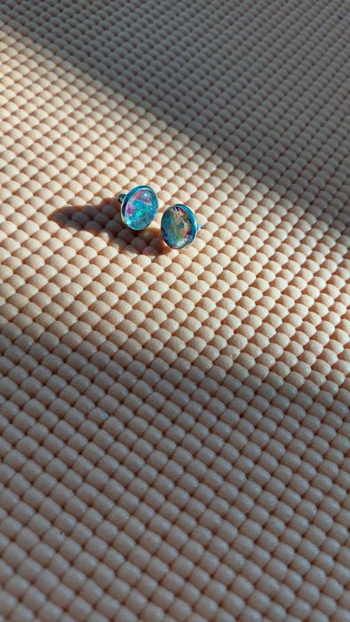 Серьги цветные гвоздики