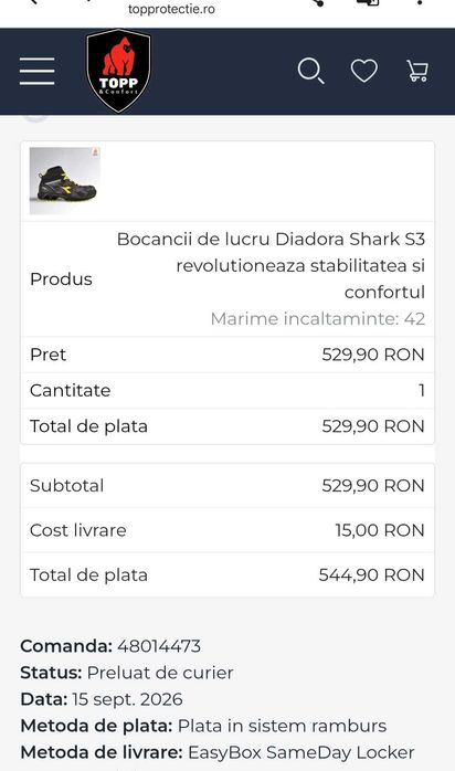 Bocanci de lucru Diadora Shark S3 noi