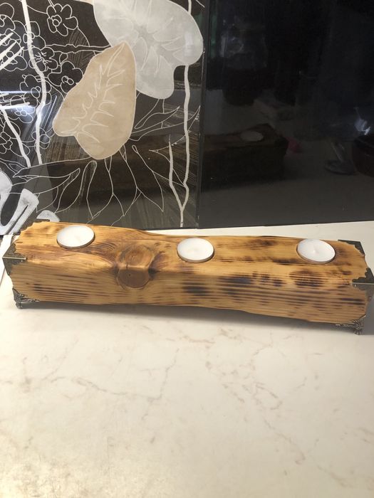 Винтидж троен свещник.