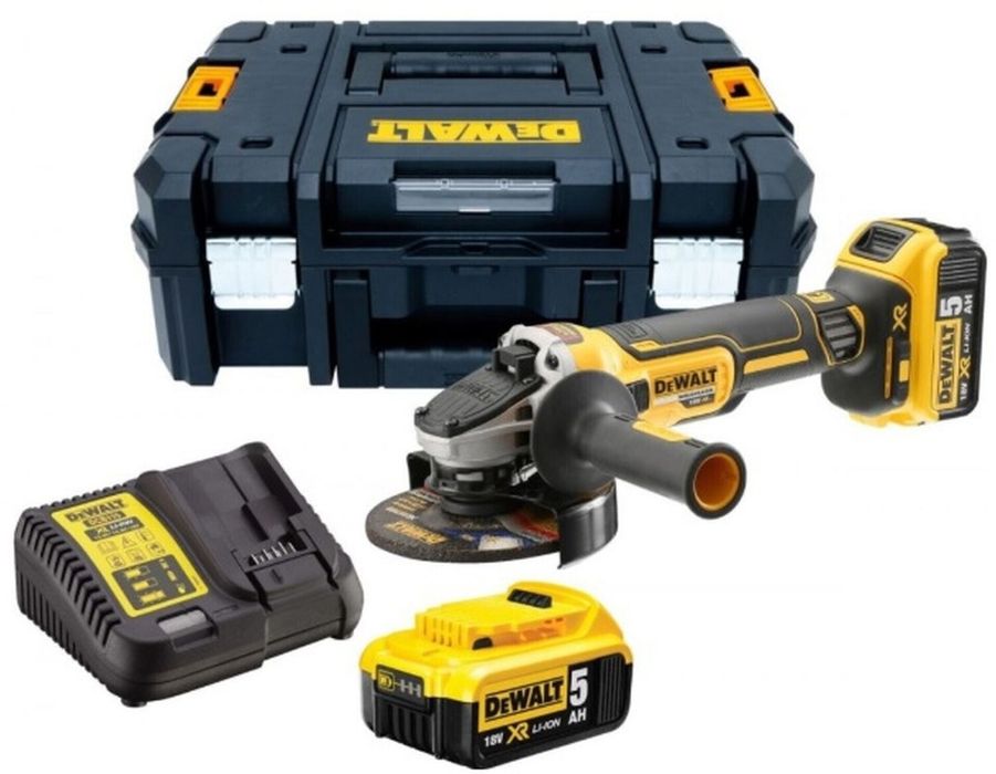 Ъглошлайф Dewalt DCG405P2K/18V Безчетков с 2бр.5Ah, Зарядно и куфар