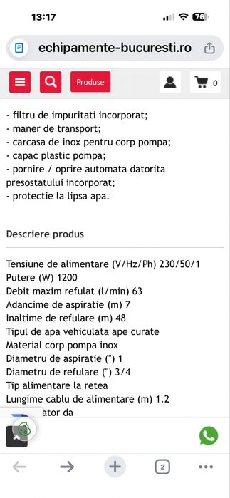 Pompa gradina powerplus. noua