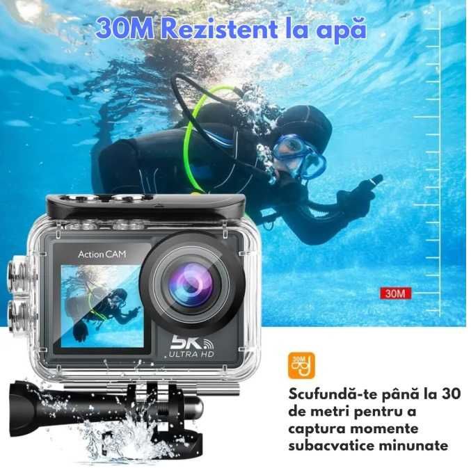 Camera de Actiune 5K Ultra HD Stabilizare EIS | GO PRO | Water Resist