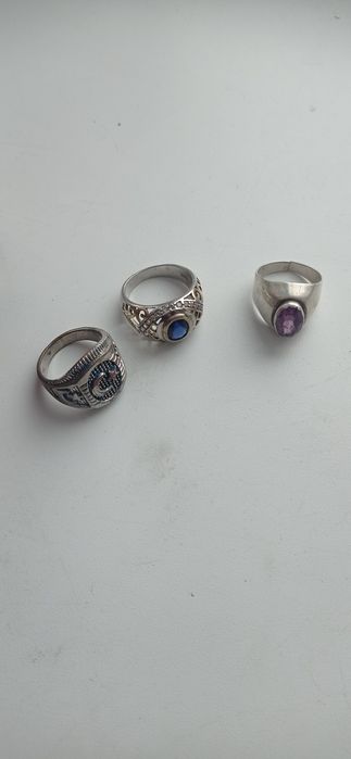 3 морских Перстня серебро два саветских