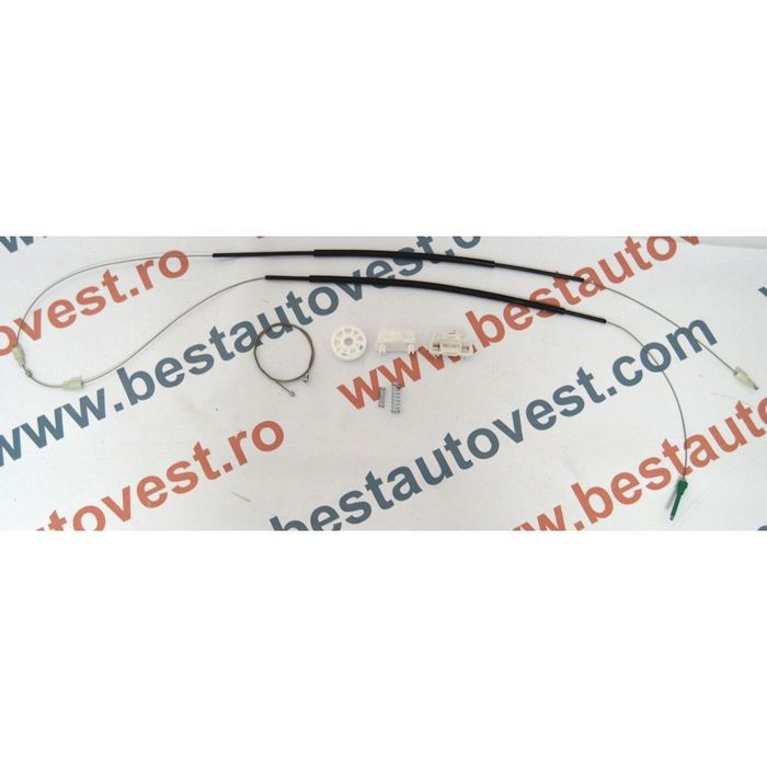 Kit reparatie macara geam fata Ford Focus 1 1998-2004 electrica fata stanga (cablu role si suport geam)