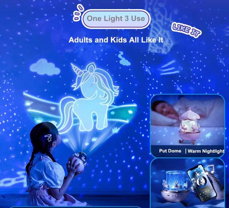 Ночник проектор карусель