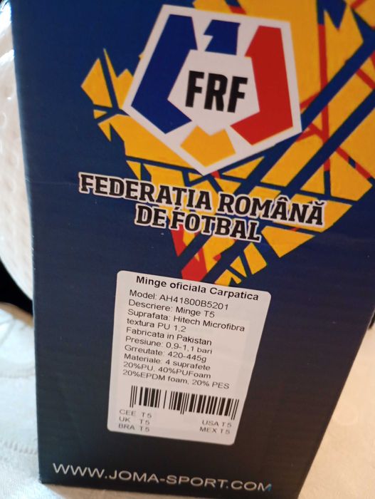 Minge Joma Carpatica mingea oficială FRF