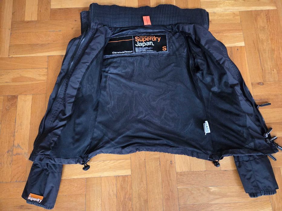 Дамско яке Superdry Супердрай the windcheater размер S цвят черен