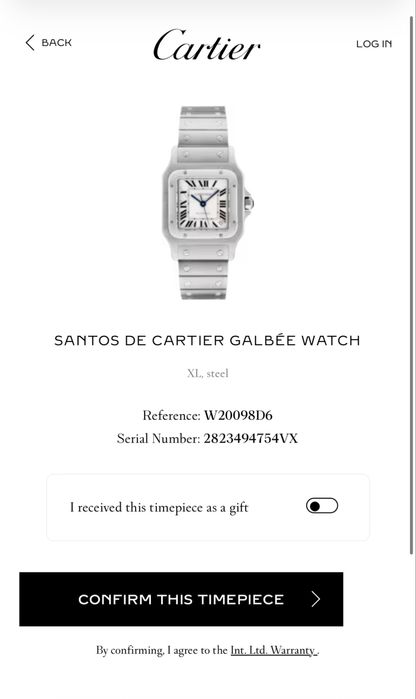 Cartier Santos Galbee