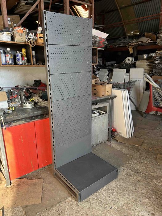 Стелаж стенен перфориран тегометал -черен нов