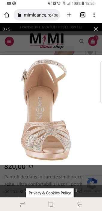Sandale/pantofi de dans italienesti, ca noi (marime 39)