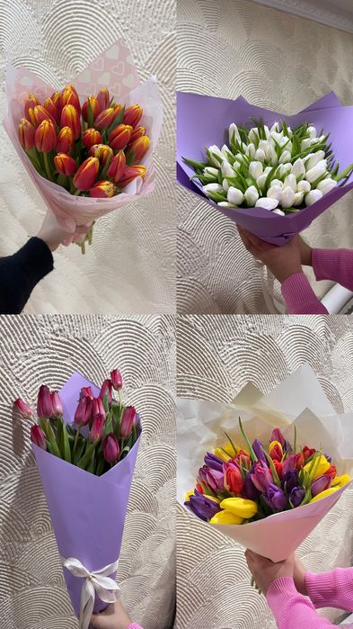 Тюльпаны на 8 Марта город Семей