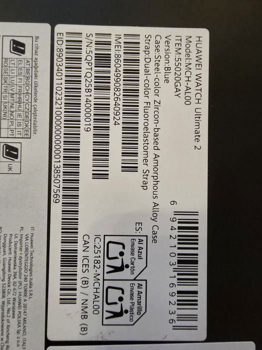 ЧИСТО НОВ!!! Смартчасовник Huawei Watch Ultimate 2 Blue