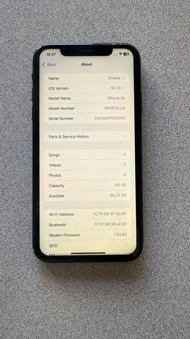 iPhone Xr - 100 % батерия