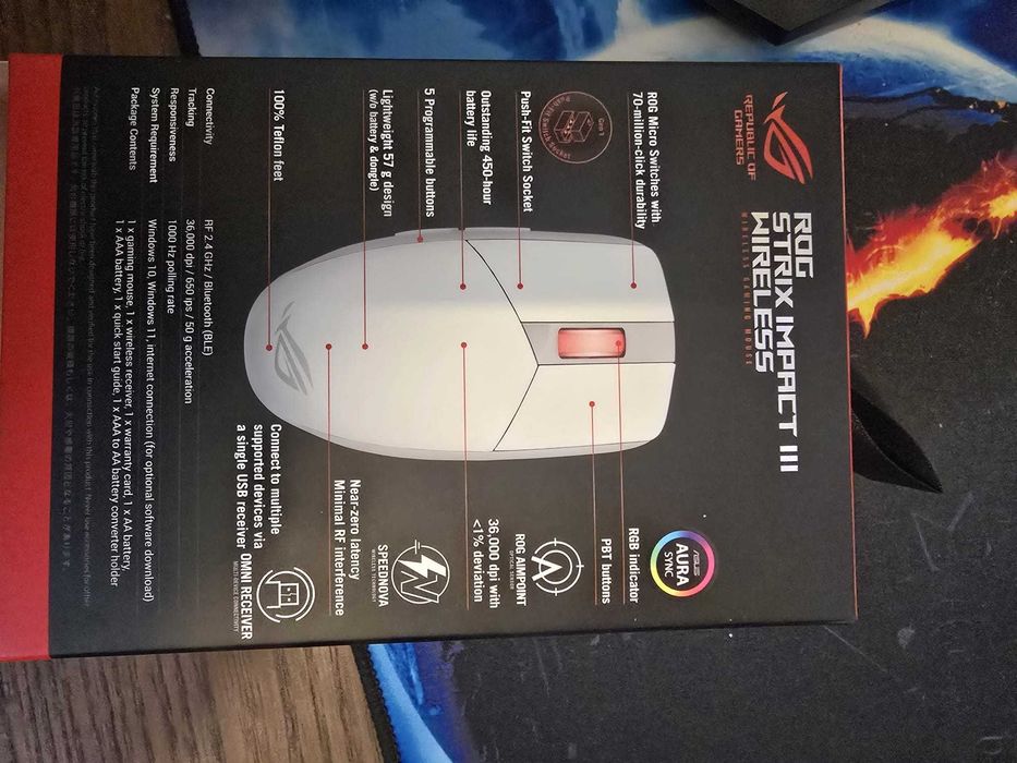 Asus Rog Strix Impact III Wireless Gaming Mouse