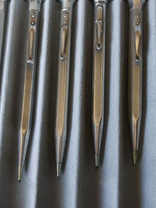 Creioane mecanice Victoriene si Art Deco din argint