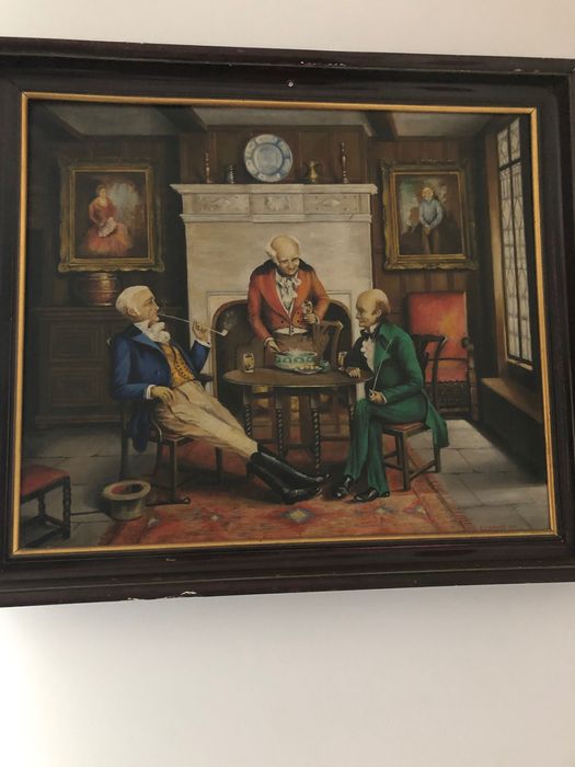 Tablou in ulei semnat E D’Haeyer și datat 1956