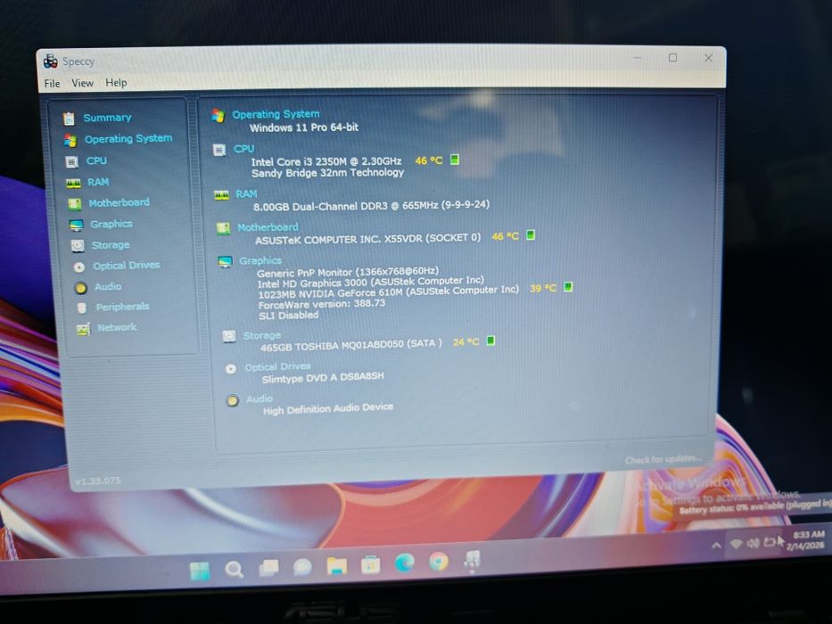 Laptop Asus X55VD i3 gen2