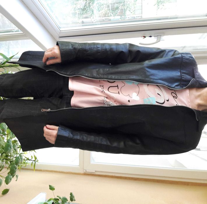 Плащ кожаный женский