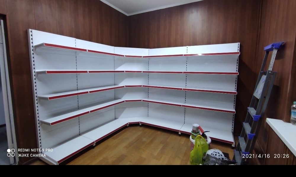 Стеллаж металлические полки для магазина овощные хлебный конфетница