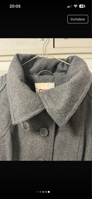 Palton din lana naturala only