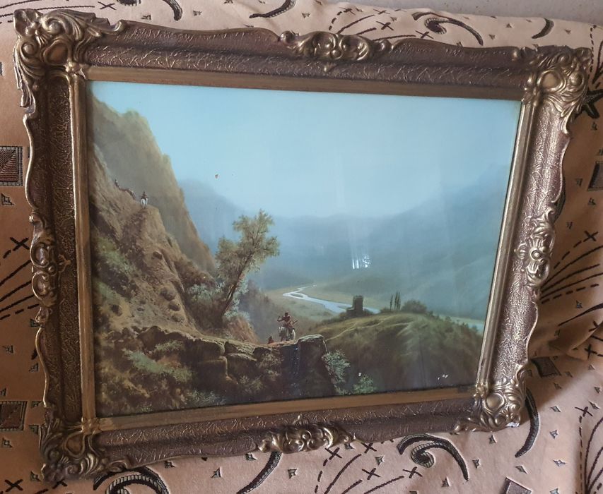 Tablou vintage Lev Feliksovich - Dimineata în Munții Cauzaz