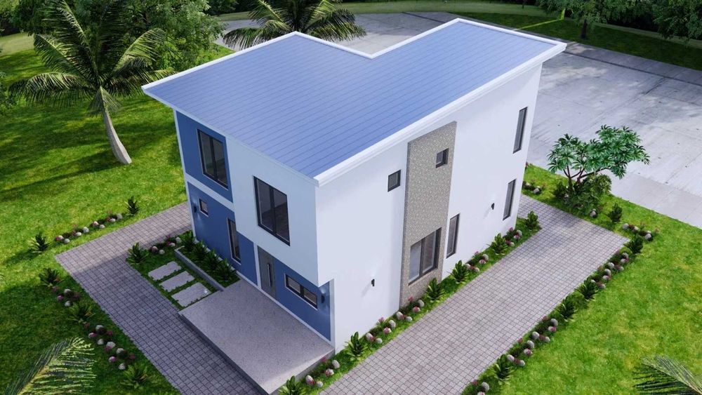 НА ИЗПЛАЩАНЕ - Двуетажна сглобяема къща с 3 спални, 160 кв. м