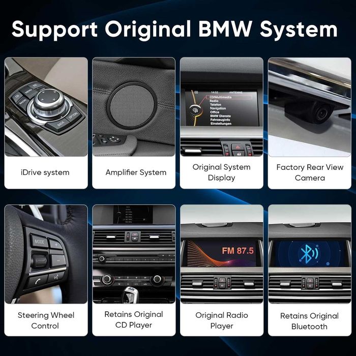 Мултимедия за BMW 5 серия F10 Android екран дисплей Андроид навигация