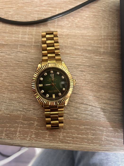 Rolex Day Date Gold Green Dial 40mm Japanese Automatic Mens Watch