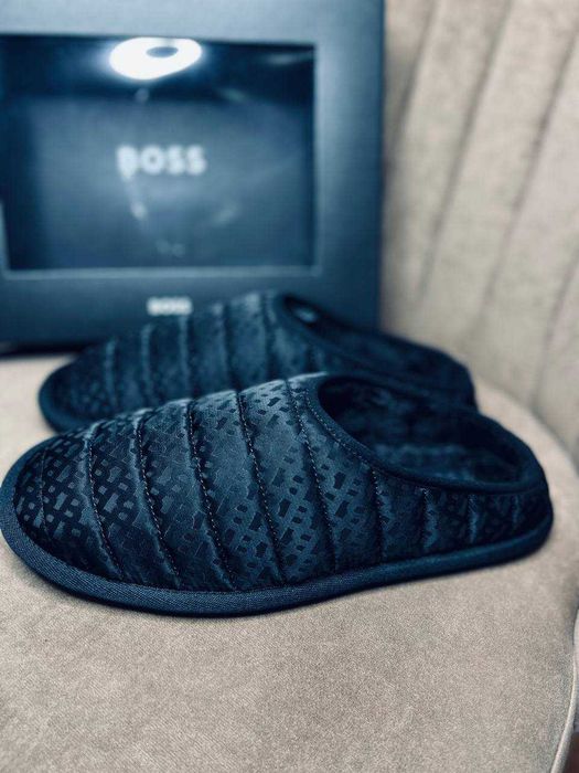 BOSS домашние тапочки с жаккардовой монограммой РАЗМЕР 39,40