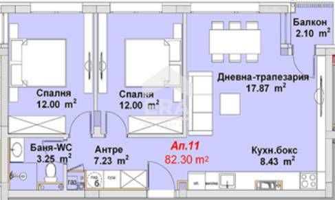Продава се Тристаен апартамент в София, м-т Гърдова глава - 82 кв.м за 2168 €/кв.м - Снимка #2