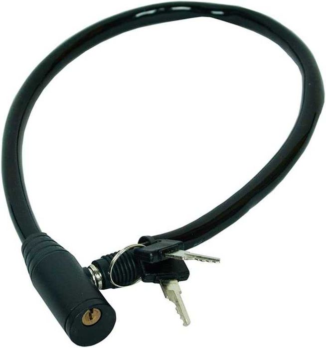 Ключалка със стоманен кабел с пластмасово покритие за велосипеди 50 см
