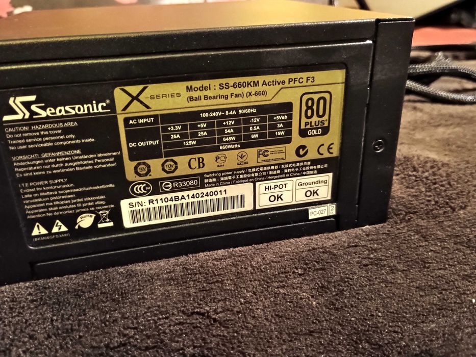 Seasonic 650w Gold Захранване